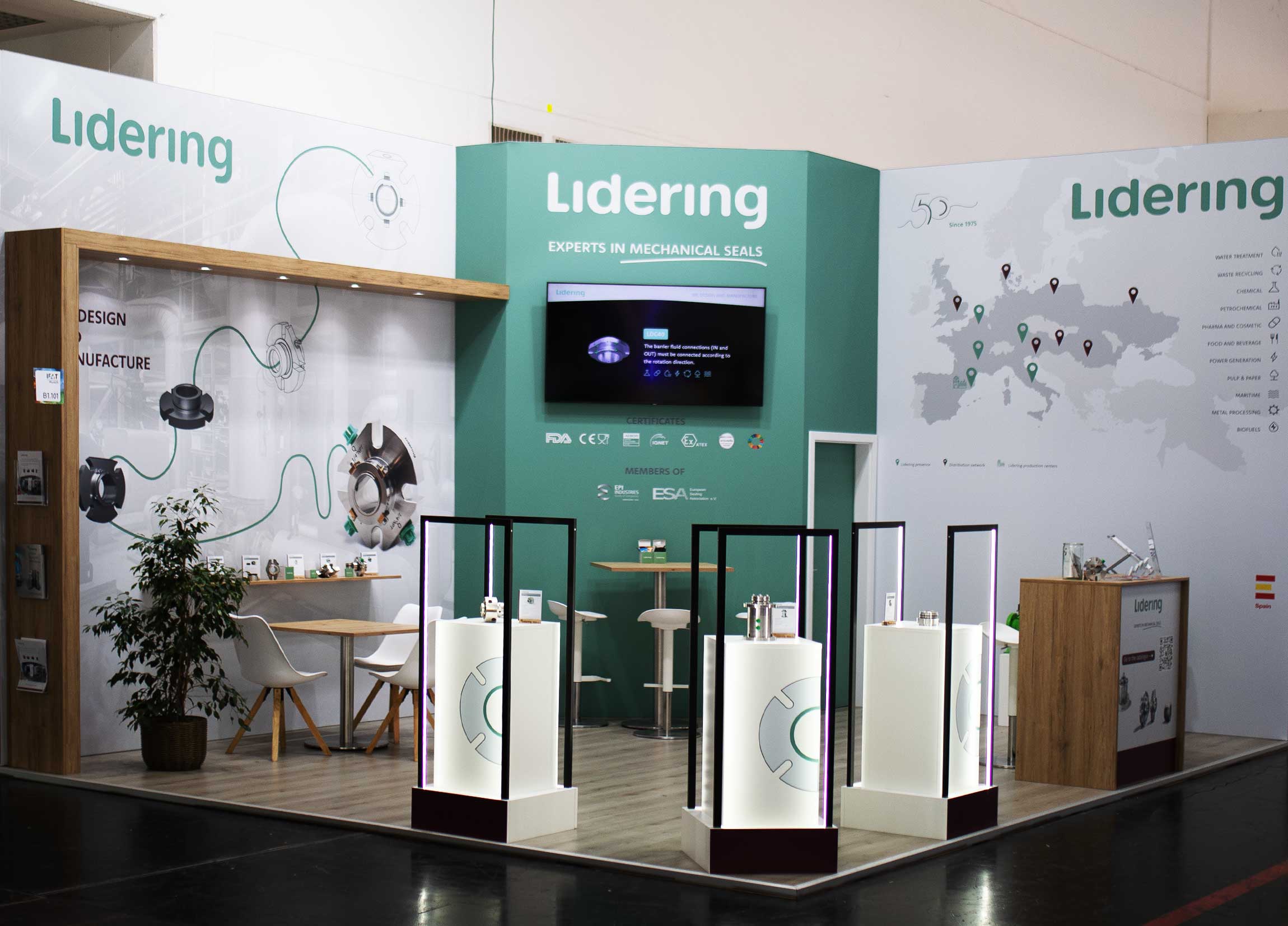 Lidering GmbH – Kreativer Messestand mit starker Produktinszenierung