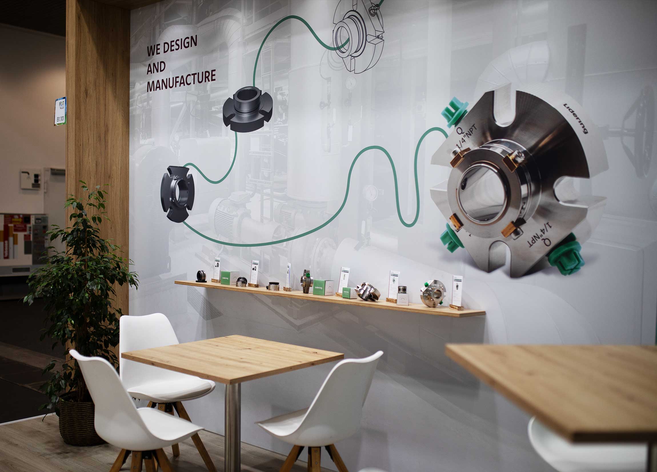 Lidering GmbH – Kreativer Messestand mit starker Produktinszenierung